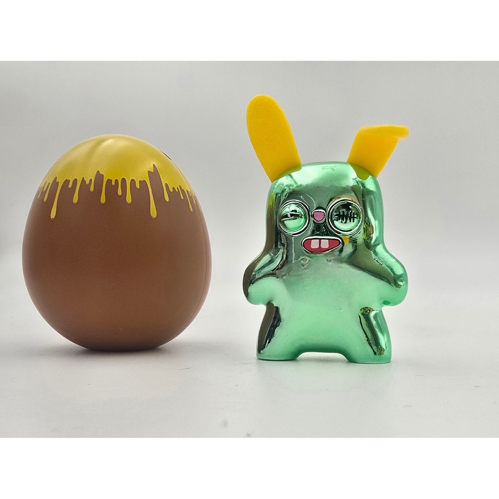 Fuggler Funny Ugly Monster Rabbitacular Green Metallic Chrome Rare Mini Figure